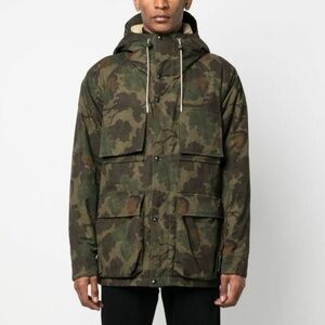 Woolrich Mitchell Camo Field Jacket sz Small Green Camouflage Cotton/Down NWT